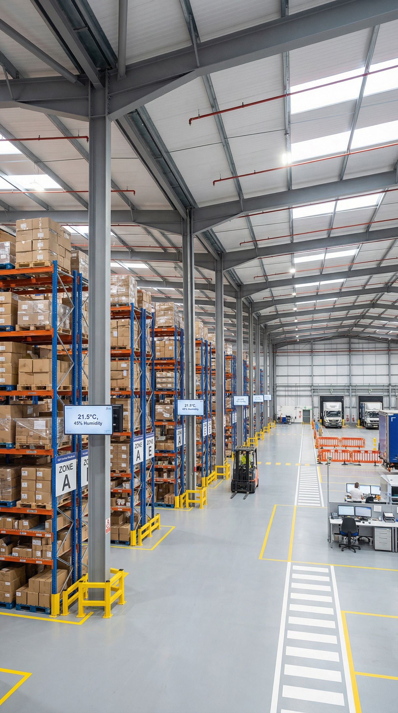 Temperature-monitored GDP warehouse racking at the Al Sumo Baghdad hub